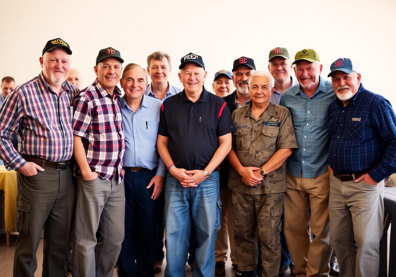 Veterans gathered in community